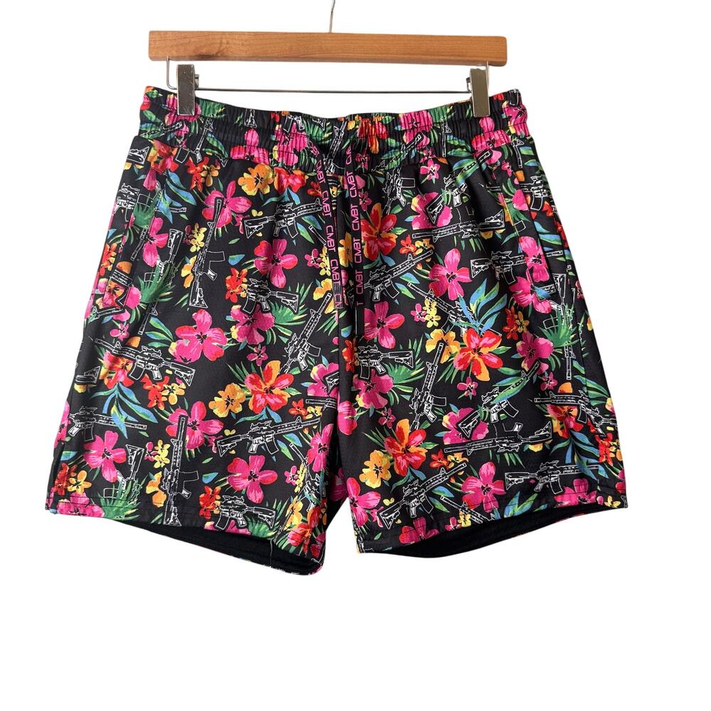 Hoochie Daddy Shorts Combat Iron Apparel Tactical Hawaiian mesh Men’s XL Graphic